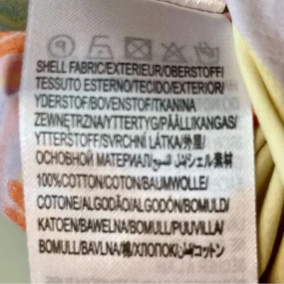 SOLD FARM Rio Neon Macaws Maxi Dress Beaded Tropical Bird Yellow Pink Size L - Picture 16 of 16